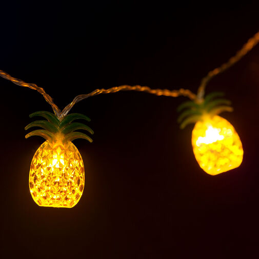 58219B • LED fényfüzér - ananász - 1,65 m - 10 LED - melegfehér - 2 x AA