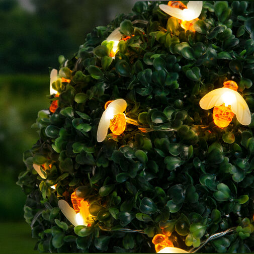 58220 • LED szolár fényfüzér - méhecske - 2,3 m - 20 LED - melegfehér