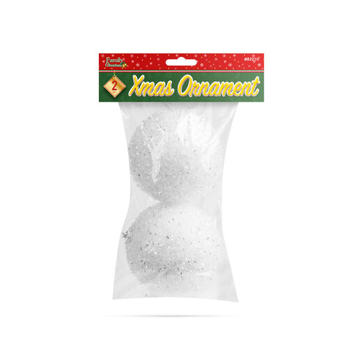 58221D • Dekor hógömb - akasztható - 10 cm - 2 db / csomag
