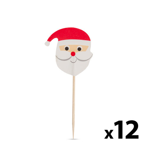 58240B • Falatka pálcika - mikulás - 8,5 cm - 12 db / csomag