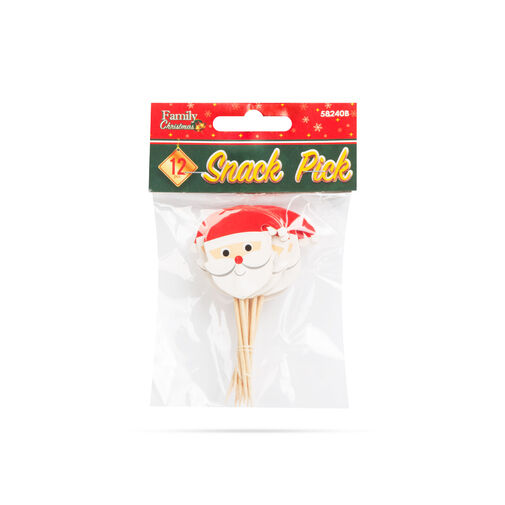 58240B • Falatka pálcika - mikulás - 8,5 cm - 12 db / csomag