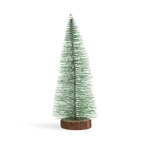58269B • Mini dekor műfenyő - 25 cm - havas, zöld