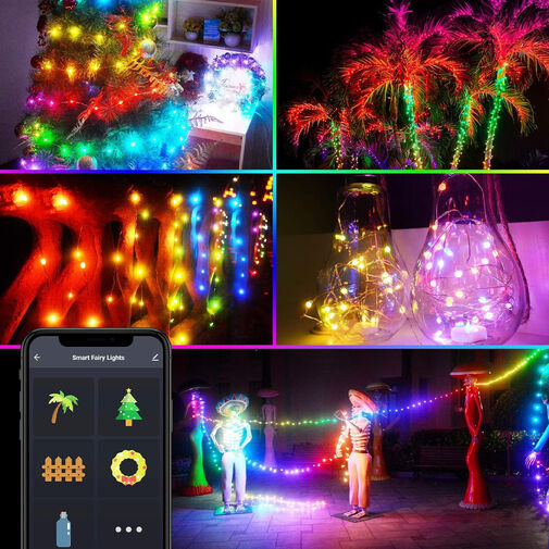 58382B • Smart fényfüzér - USB - 66 RGB LED - 10 m - Bluetooth
