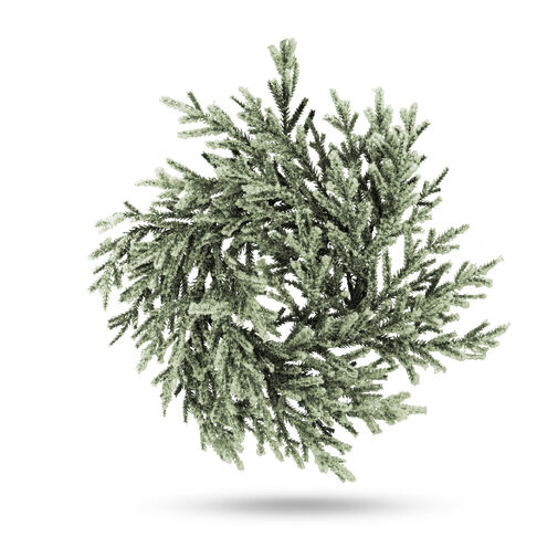 58530B • Karácsonyi dekoráció - koszorú - zöld, havas - 27 cm