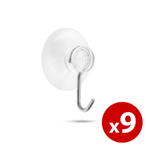 58538 • Tapadókorongos fali akasztó - 9 db / bliszter