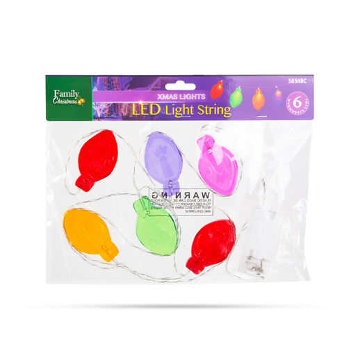 58568C • Karácsonyi LED-es fényfüzér - gél ablakmatrica - 6 LED - 2 x AA