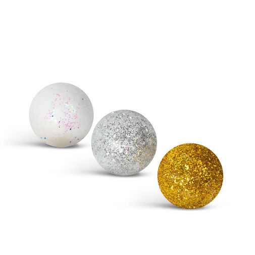 58644 • Karácsonyi gömb dísz - glitteres, polifoam golyók - 20 mm - 2 féle - 17 g / csomag