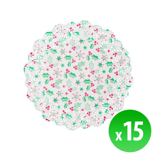 58697 • Karácsonyi tortacsipke - 21,5 cm - 15 db / csomag