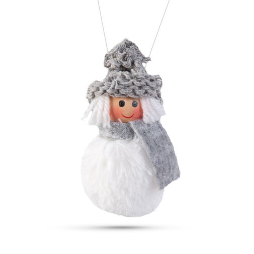 58725 • Karácsonyfadísz - poliészter hóember - 10 cm - 4 db / csomag
