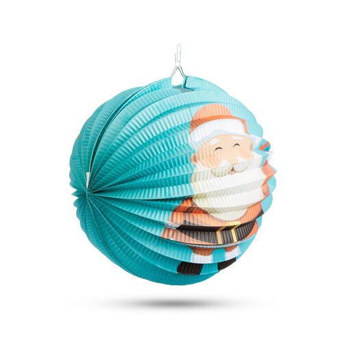 58765A • Karácsonyi lampion - Mikulás mintával - 25 cm