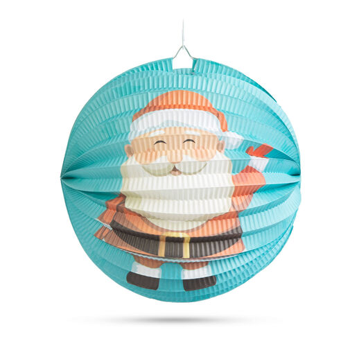 58765A • Karácsonyi lampion - Mikulás mintával - 25 cm