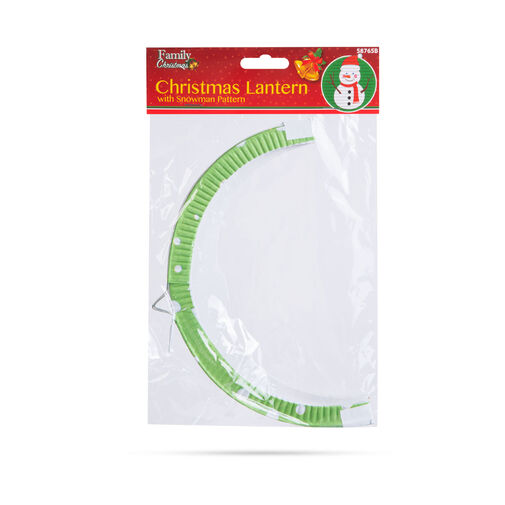 58765B • Karácsonyi lampion - Hóember mintával - 25 cm