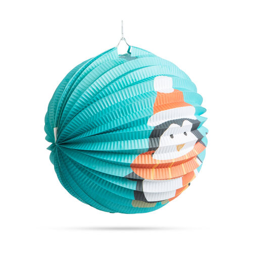 58765C • Karácsonyi lampion - Pingvin mintával - 25 cm