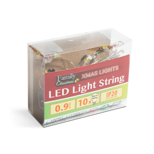 58920 • LED fényfüzér - hóember - 10 LED - 1,2 méter - melegfehér - 2 x AA