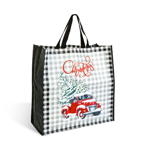 59714B • Karácsonyi ajándéktáska - fekete - 45 x 44 x 19 cm