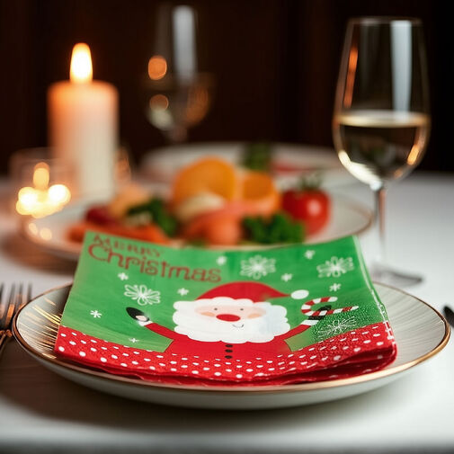 59735 • Karácsonyi papírszalvéta - Mikulás - 33 x 33 cm - 16 db / csomag