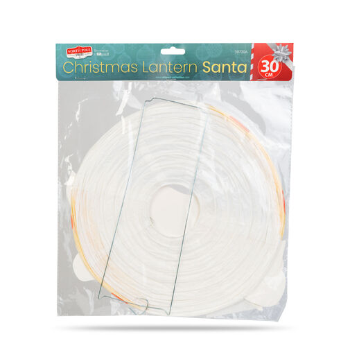 59739A • Karácsonyi lampion - Mikulás - papír - 30 cm