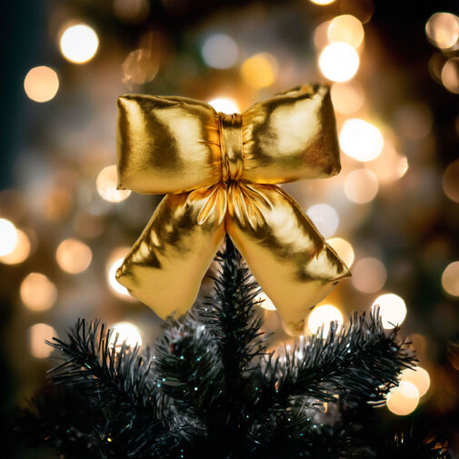 59745A • Masni dekoráció - csillogó arany - 21 x 19 cm