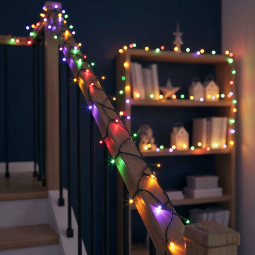 59769 • Fényfüzér - 30 m - színes - 600 LED - 220-240V - 6W - zöld kábel