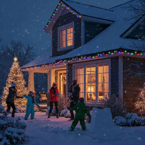 59771 • Fényfüzér - 50 m - színes - 1000 LED - 220-240V - 9W - zöld kábel