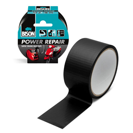 B12513 • Power Repair szöveterősített ragasztószalag - fekete - 10 m