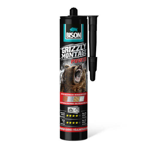 B27447 • BISON Grizzly erős szerelési ragasztó, 370g