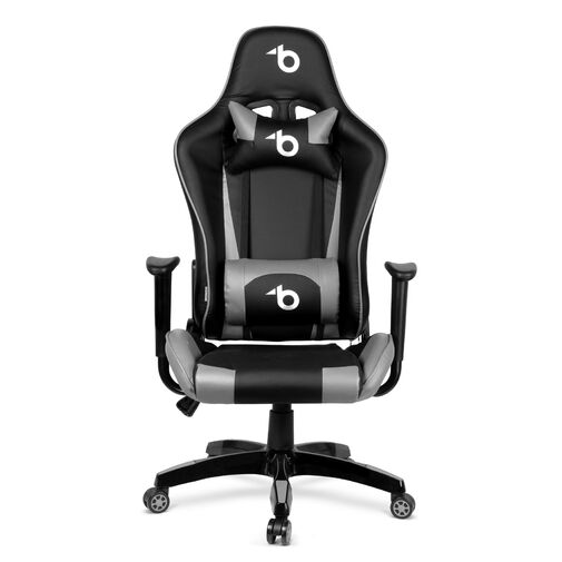 BMD1106GY • Gamer szék - derékpárnával, fejpárnával - szürke