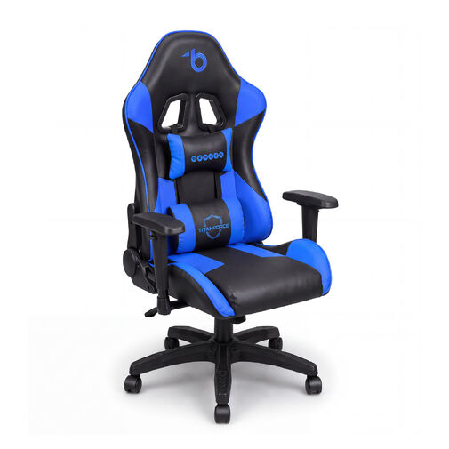 BMD1126BL • Gamer szék - fejtámlával, deréktámasszal - kék - 72 x 52 cm / 50 x 44 cm