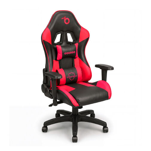 BMD1126RD • Gamer szék - fejtámlával, deréktámasszal - piros - 72 x 52 cm / 50 x 44 cm