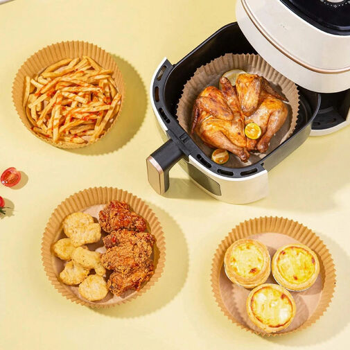 BW1020D • Air fryer sütőpapír - olaj nélküli sütőhöz - kör - 23 cm - 50 db / csomag