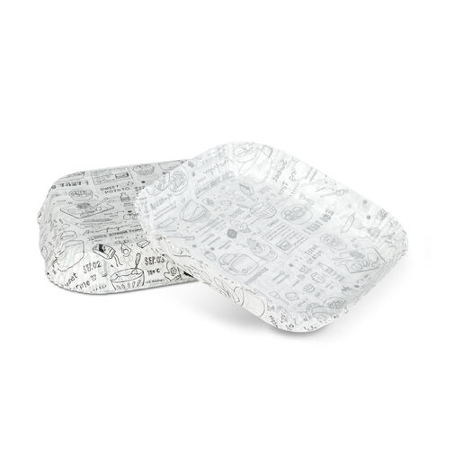 BW1031A • Air fryer sütőpapír - olaj nélküli sütőhöz - mintás, négyzet - 20 cm - 50 db / csomag