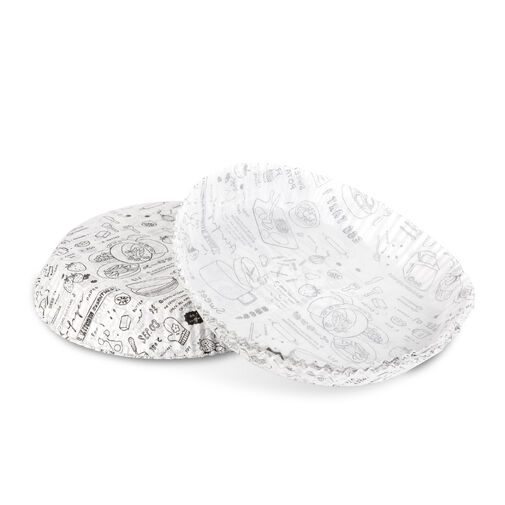 BW1033B • Air fryer sütőpapír - olaj nélküli sütőhöz - mintás, kör - 23 cm - 50 db / csomag