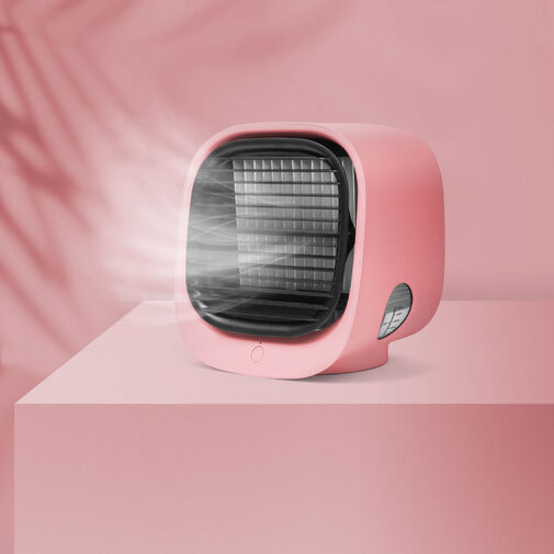 BW2009PK • Hordozható mini léghűtő ventilátor - USB - rózsaszín