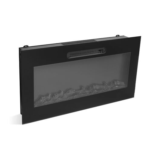 BW2024 • Elektromos beépíthető kandalló - hősugárzó + RGB LED - 91 x 15 x 48 cm