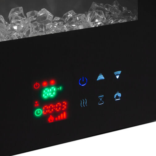 BW2024 • Elektromos beépíthető kandalló - hősugárzó + RGB LED - 91 x 15 x 48 cm