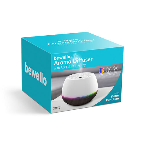 BW2032B • Fényterápiás aroma diffúzor - fehér - 160 ml