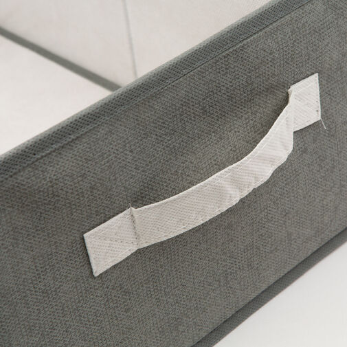 BW2077 • Szövet tárolódoboz - 38,5 x 24 x 16,5 cm - szürke