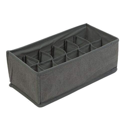 BW2079 • Szövet tárolódoboz - 32 x 16 x 11 cm - 12 zseb - szürke