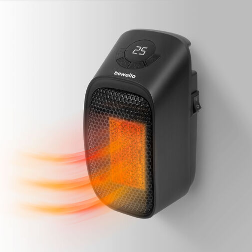 BW2102 • Mini hősugárzó - 400W - LED kijelző - 230V - fekete