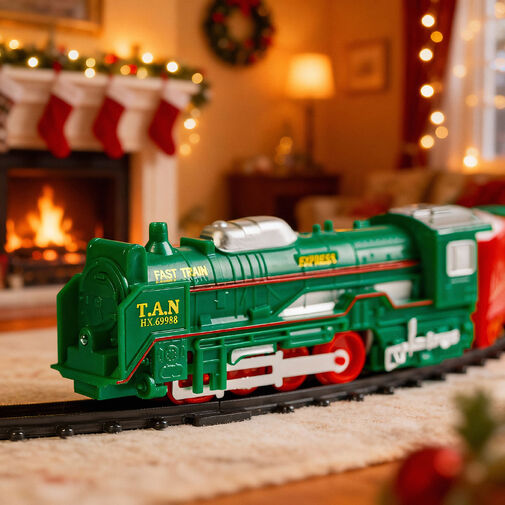 DA00350 • Karácsonyi kisvasút - világít - elemes - 3 féle pálya