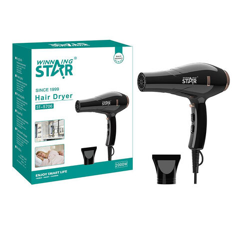 DA00445 • WinningStar - Hajszárító - 2000W - fekete 