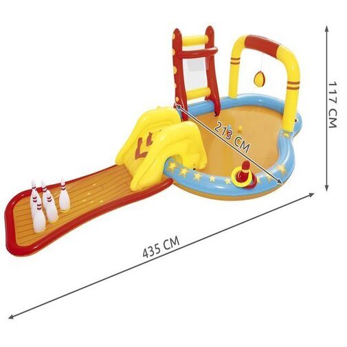 DA00529 • Felfújható vizi játszótér medence - bowling - 435 x 213 x 117 cm