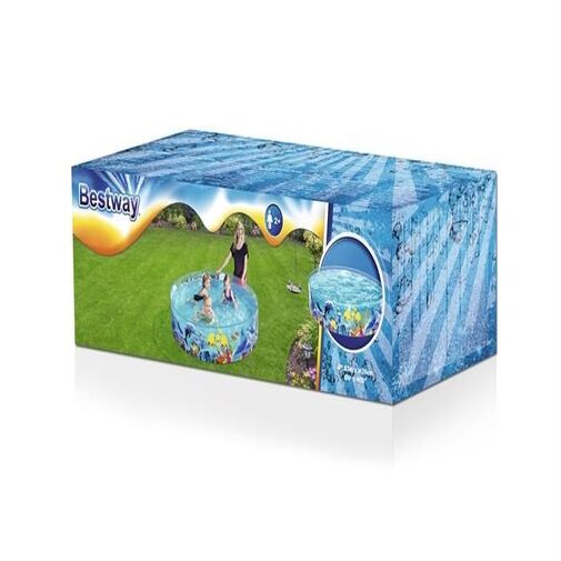 DA00533 • Merevfalú medence gyerekeknek - halas mintával - 183 x 38 cm