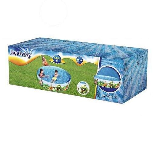 DA00541 • Merevfalú medence gyerekeknek - dínó mintával - 183 x 38 cm