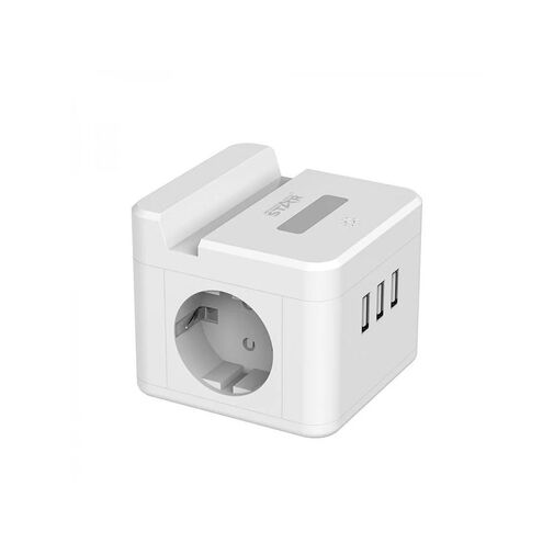 DA01161 • WinningStar - Kocka elosztó - 2-es + 3 x USB + beépített lámpa - 2 m