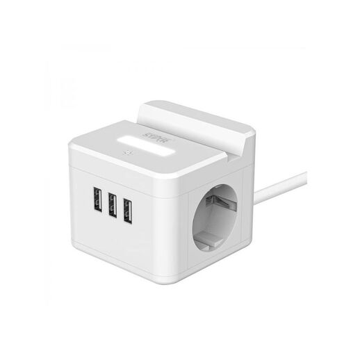 DA01161 • WinningStar - Kocka elosztó - 2-es + 3 x USB + beépített lámpa - 2 m