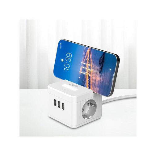 DA01161 • WinningStar - Kocka elosztó - 2-es + 3 x USB + beépített lámpa - 2 m