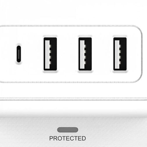 DA01162 • WinningStar - Kocka elosztó - 8-as + 3 x USB + 1 x Type-C - 3 m