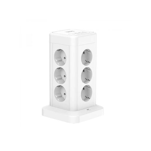DA01163 • WinningStar - Kocka elosztó - 12-es + 3 x USB + 1 x Type-C - 3 m