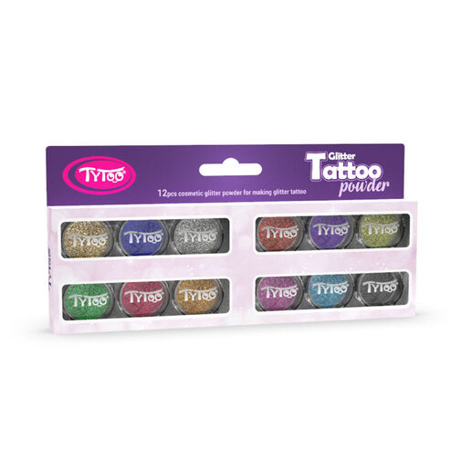 TY50087 • Csillámpor szett - TOP színek - 12 x 2,5 ml